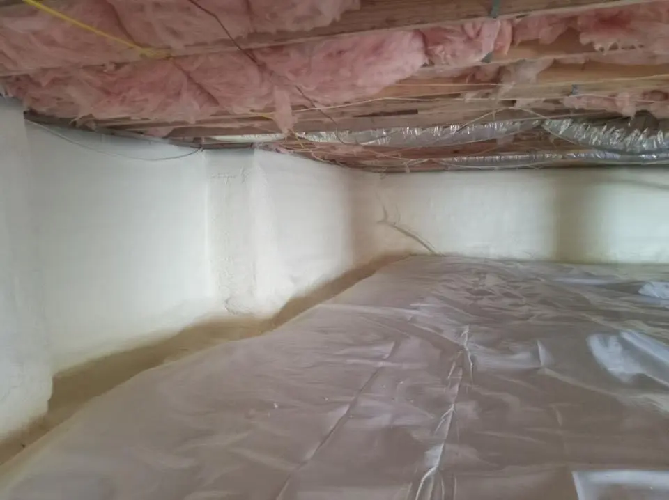 Crawl space encapsulation with closed-cell spray foam for Spray Foam Roofing in Bedminster